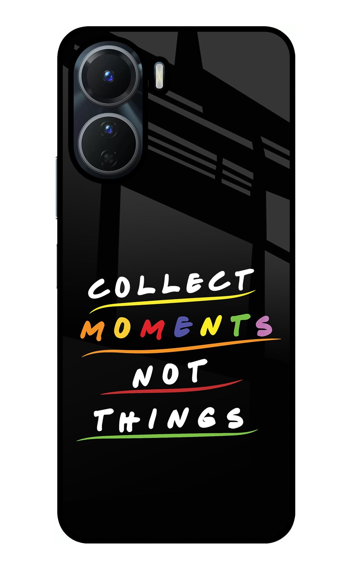 Collect Moments Not Things Vivo Y56 5G Glass Case