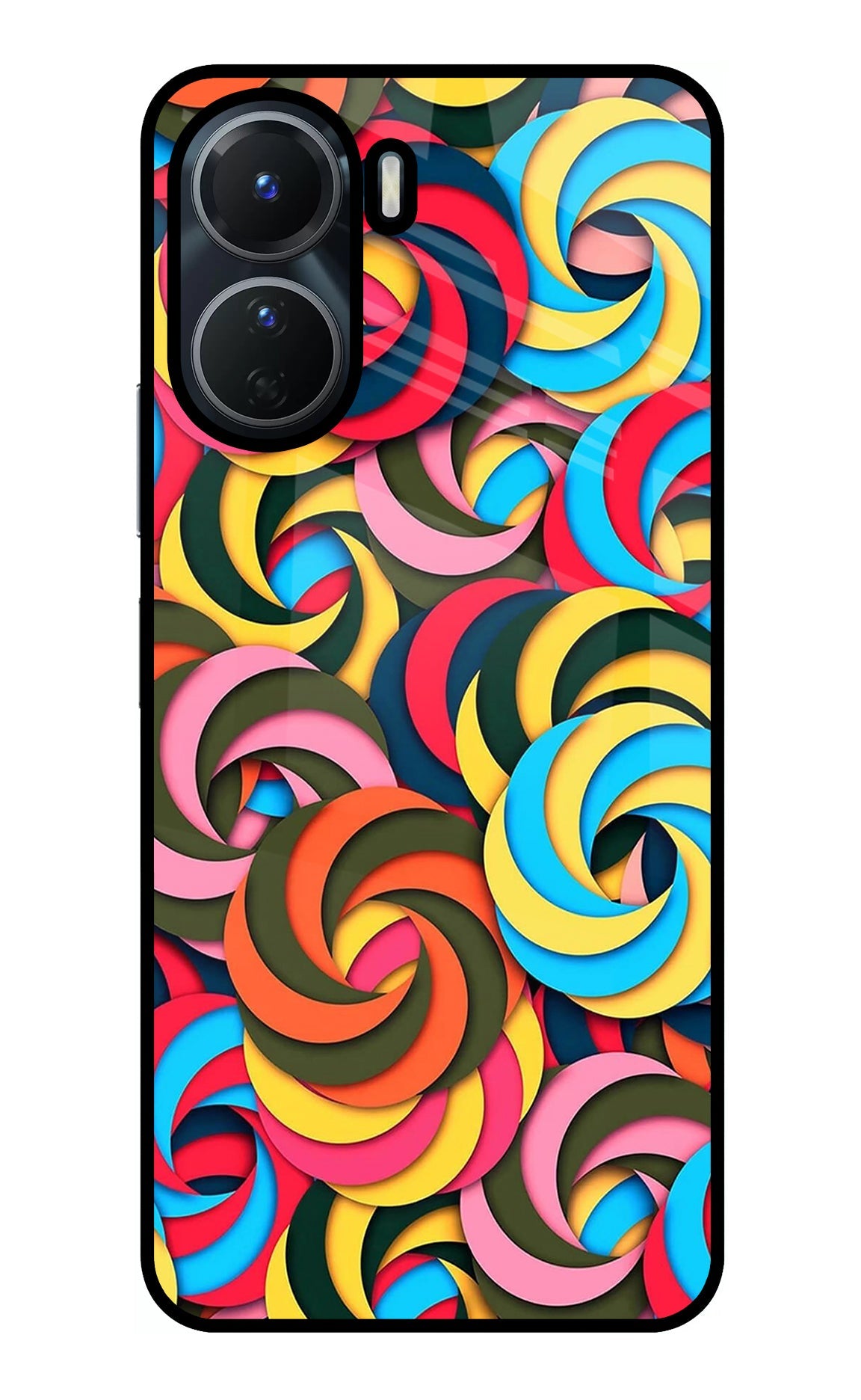 Spiral Pattern Vivo Y56 5G Back Cover