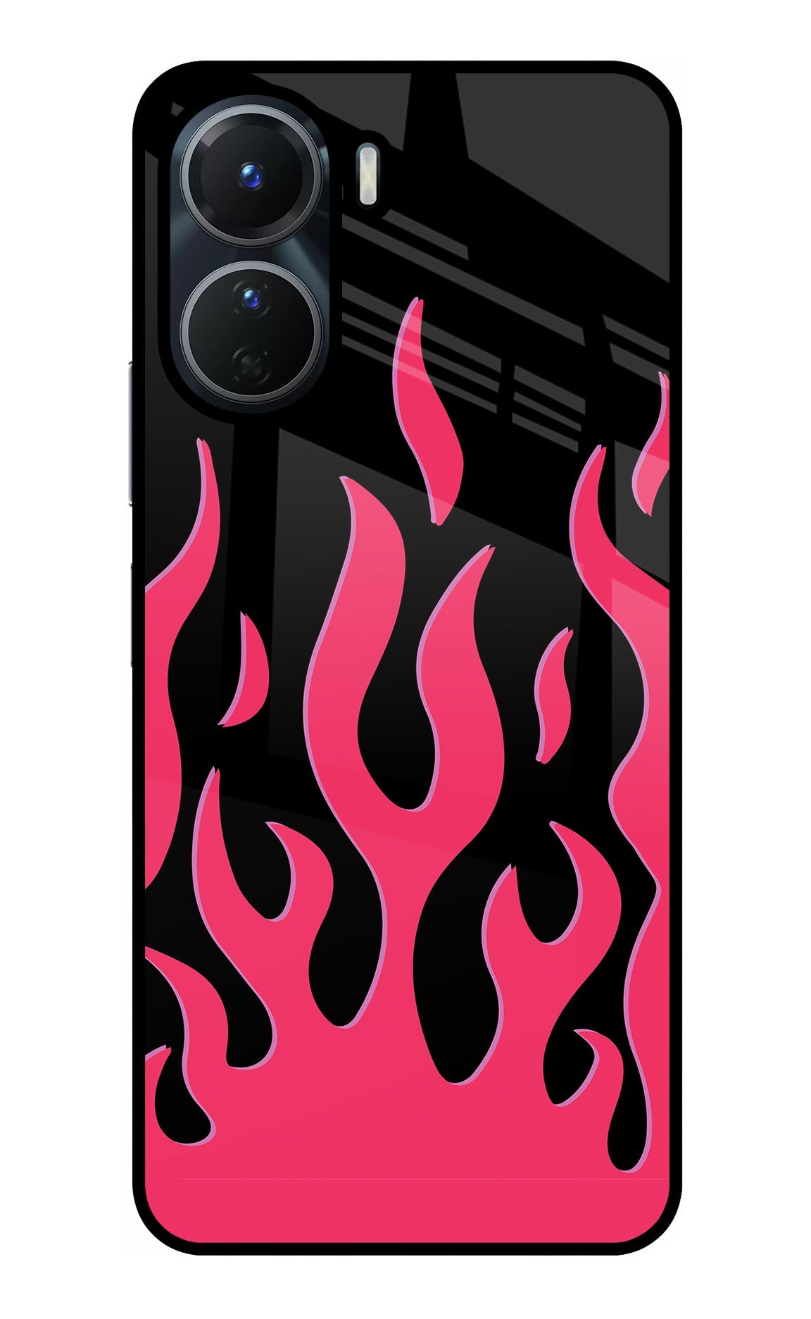 Fire Flames Vivo Y56 5G Glass Case