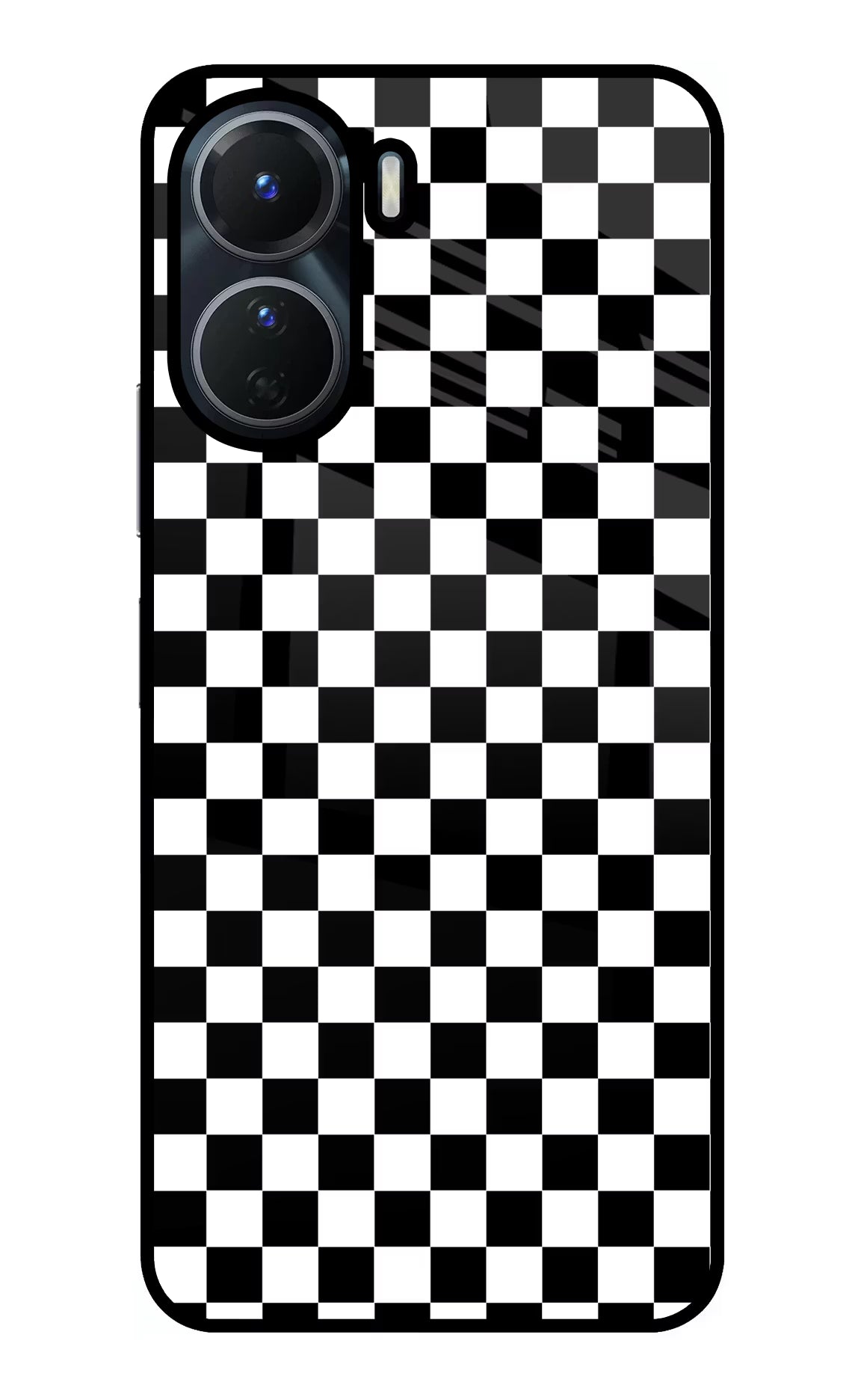 Chess Board Vivo Y56 5G Glass Case Back Cover by Casekaro