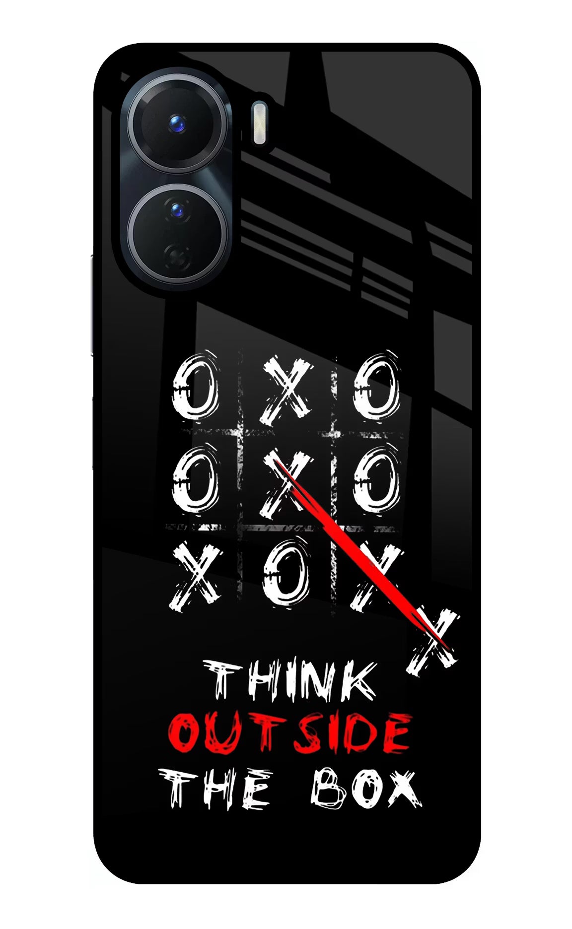 Think out of the BOX Vivo Y56 5G Glass Case Back Cover by Casekaro