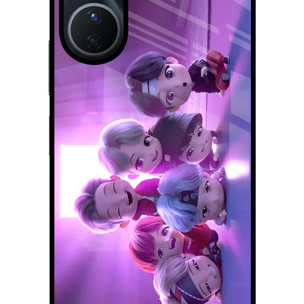 BTS Chibi Vivo Y56 5G Glass Case