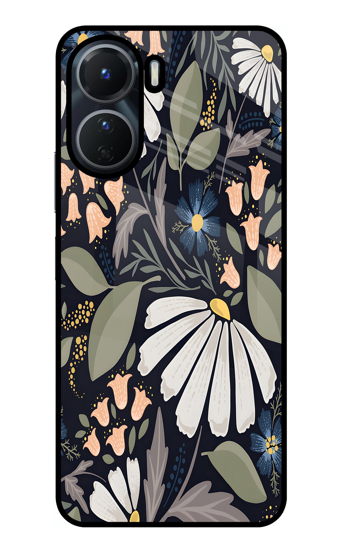 Flowers Art Vivo Y56 5G Back Cover