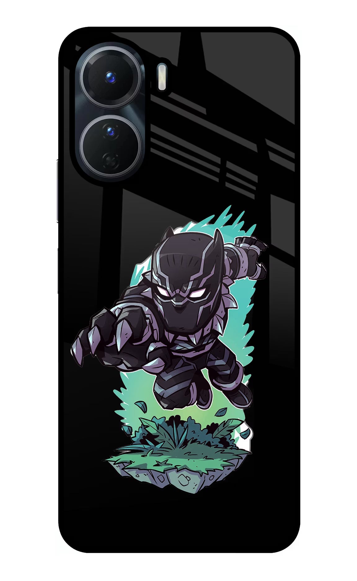 Black Panther Vivo Y56 5G Glass Case Back Cover by Casekaro