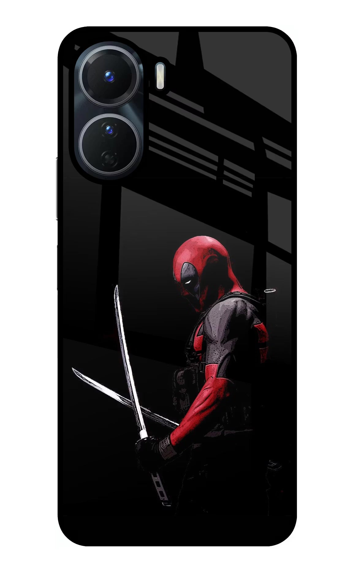 Deadpool Vivo Y56 5G Glass Case Back Cover by Casekaro