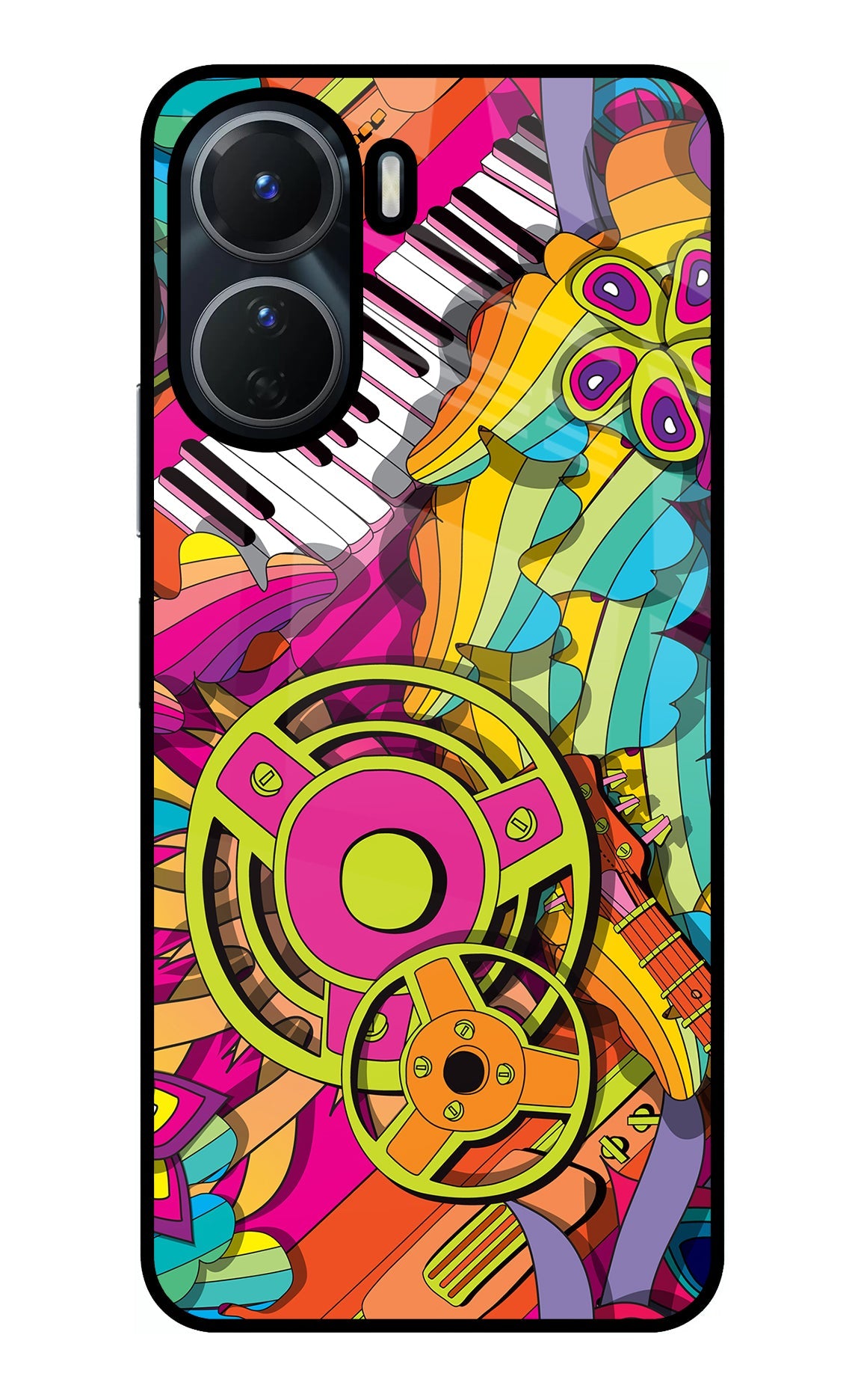 Music Doodle Vivo Y56 5G Glass Case