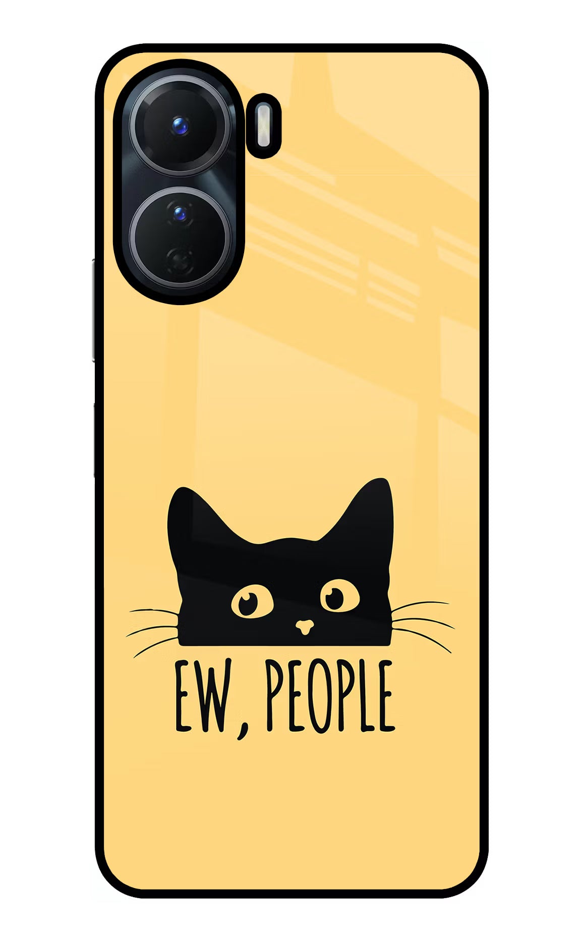 Ew People Catitude Vivo Y56 5G Glass Case Back Cover by Casekaro