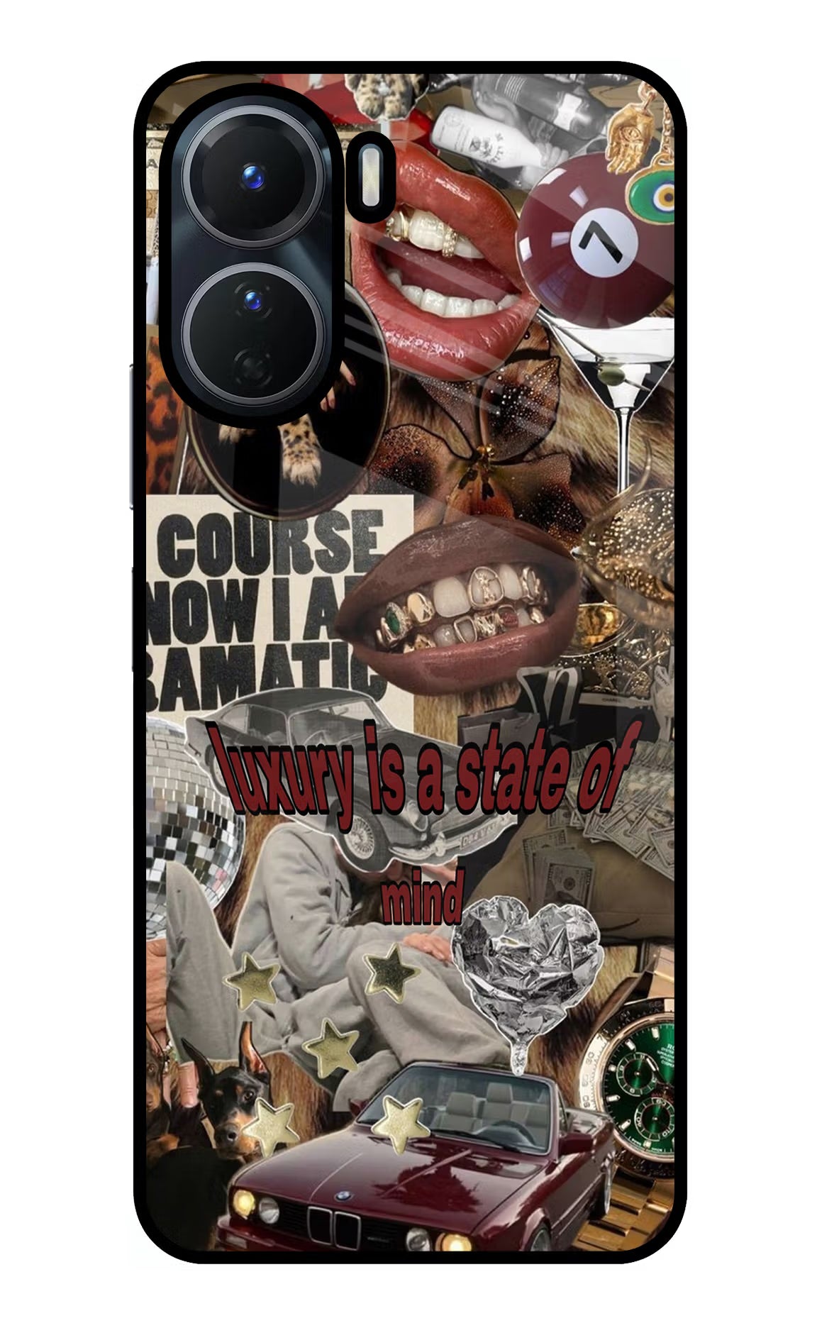 Luxury Vivo Y56 5G Glass Case Back Cover by Casekaro