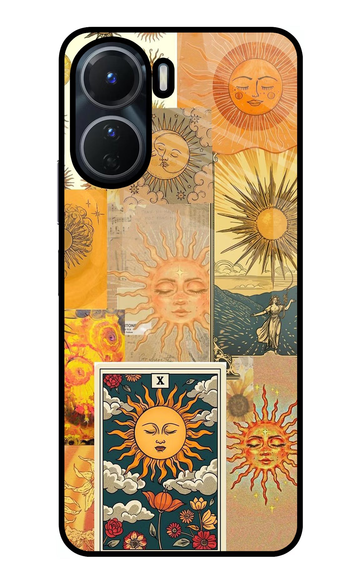 Sun Vivo Y56 5G Glass Case Back Cover by Casekaro