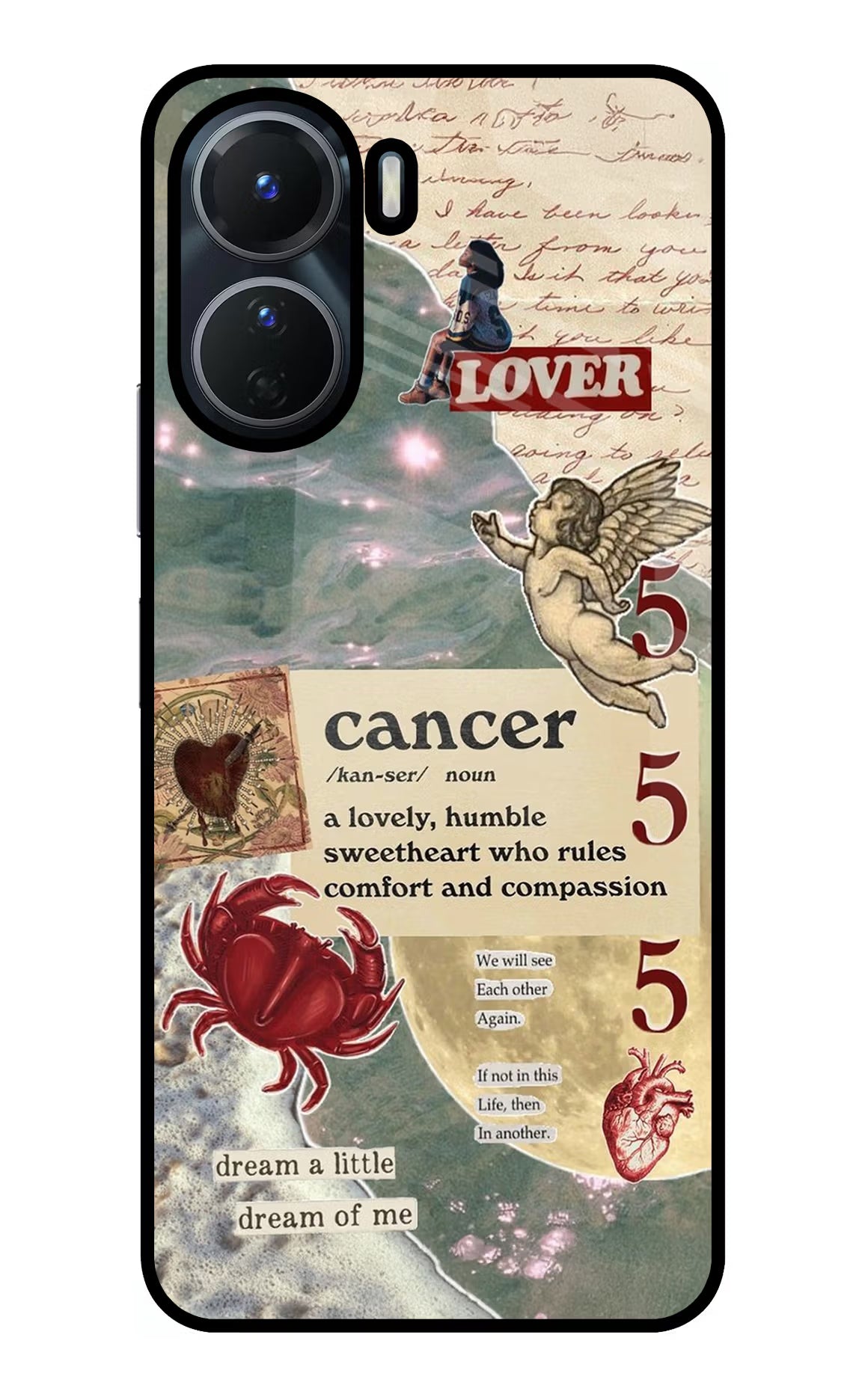 Cancer Zodiac Vivo Y56 5G Glass Case Back Cover by Casekaro