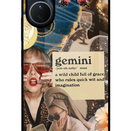 Gemini Zodiac Vivo Y56 5G Glass Case