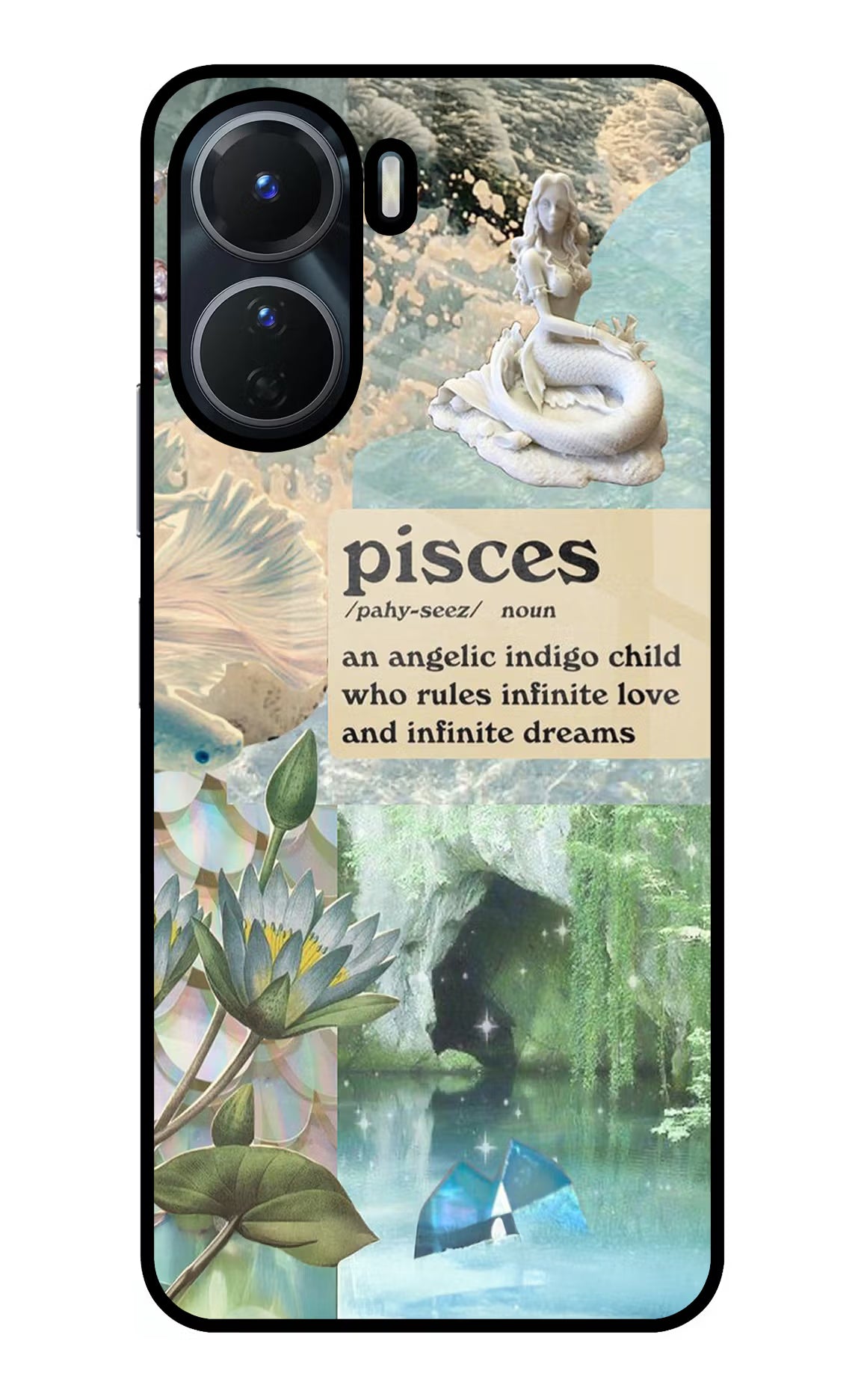 Pisces Zodiac Vivo Y56 5G Glass Case Back Cover by Casekaro