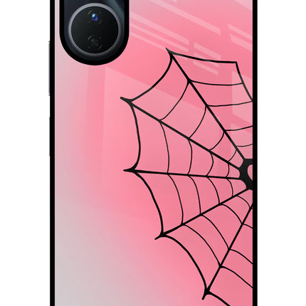 Pink Web Vivo Y56 5G Glass Case