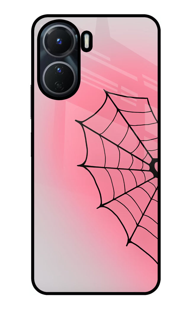 Pink Web Vivo Y56 5G Glass Case