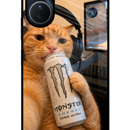 Gamer Cat Energy Vivo Y56 5G Glass Case