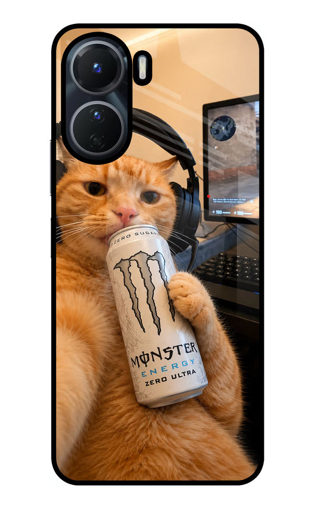Gamer Cat Energy Vivo Y56 5G Glass Case