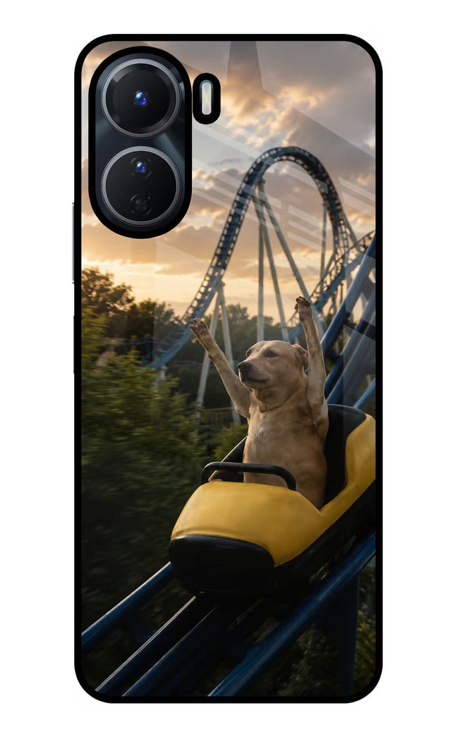 Rollercoaster Dog Vivo Y56 5G Glass Case