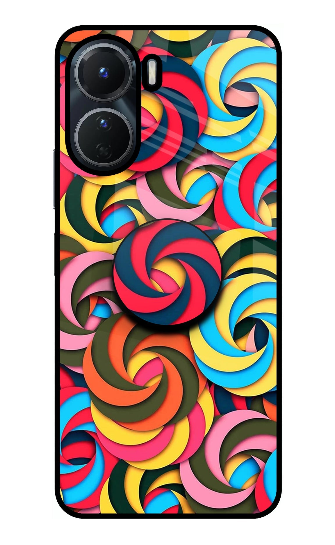 Spiral Pattern Vivo Y56 5G Pop Case