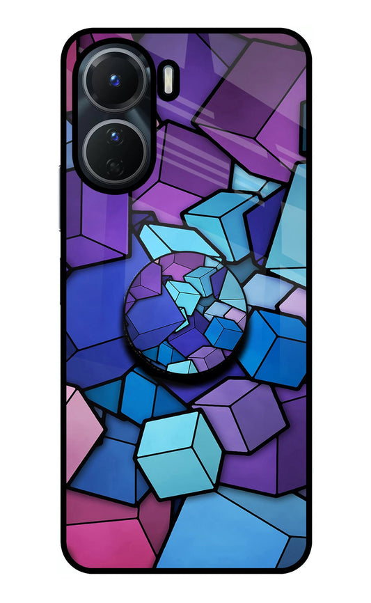 Cubic Abstract Vivo Y56 5G Glass Case