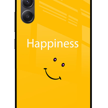 Happiness With Smiley Samsung A34 5G Glass Case