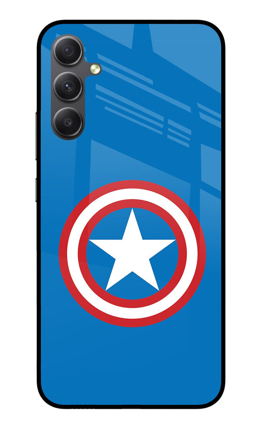 Captain America Logo Samsung A34 5G Glass Case