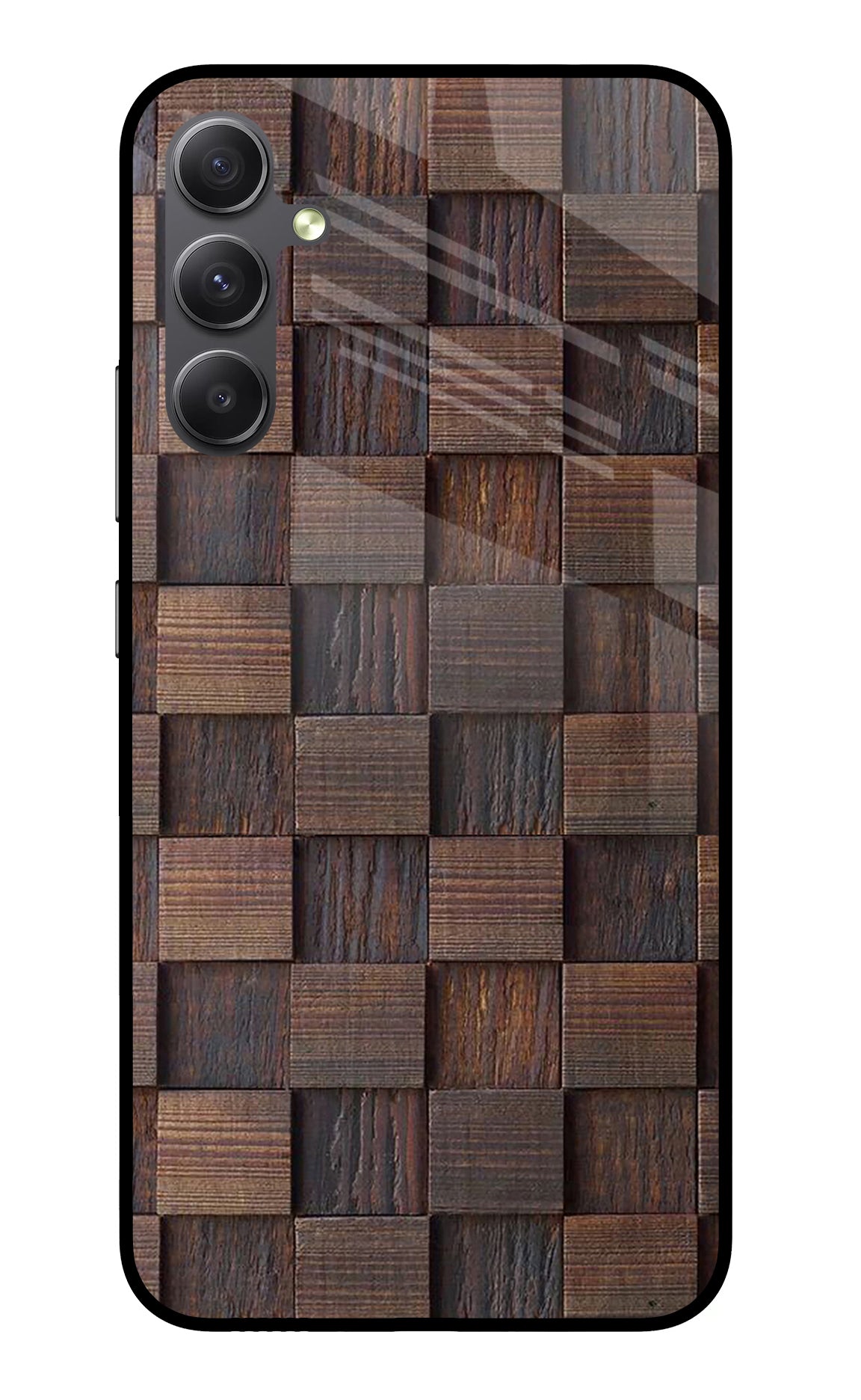 Wooden Cube Design Samsung A34 5G Back Cover