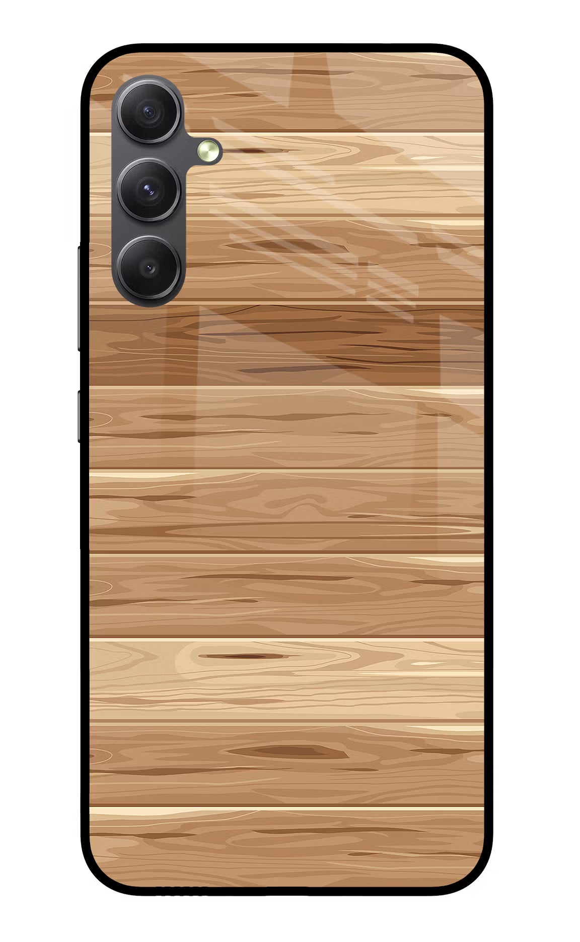 Wooden Vector Samsung A34 5G Glass Case Back Cover by Casekaro