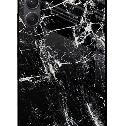Black Marble Texture Samsung A34 5G Glass Case