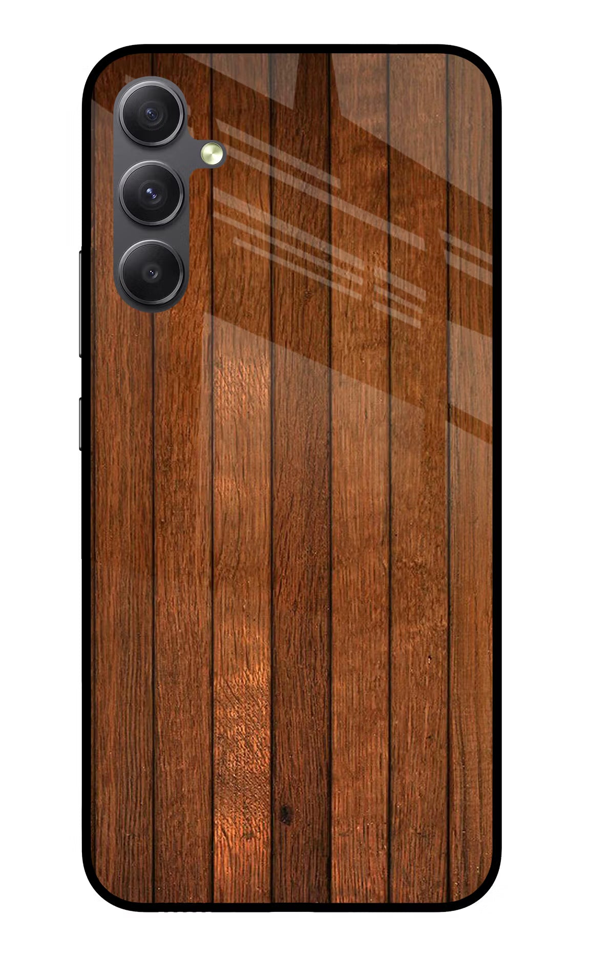 Wooden Artwork Bands Samsung A34 5G Glass Case Back Cover by Casekaro