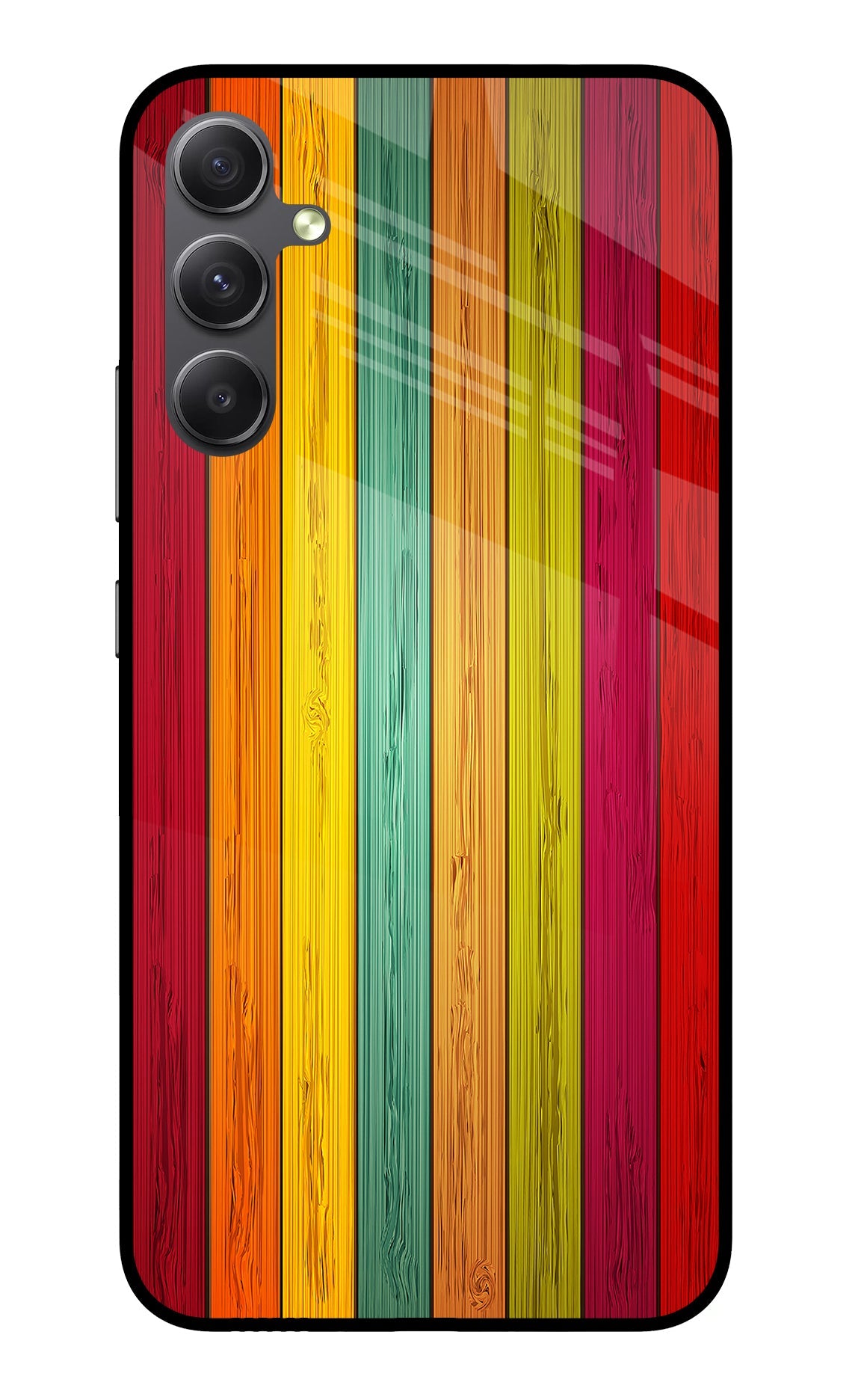 Multicolor Wooden Samsung A34 5G Back Cover