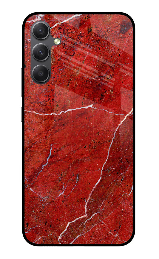 Red Marble Design Samsung A34 5G Glass Case