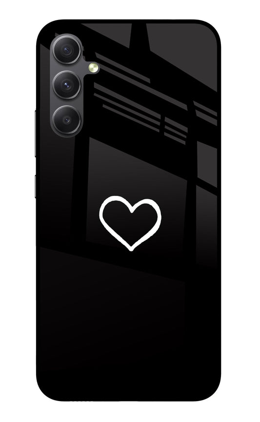 Heart Samsung A34 5G Glass Case