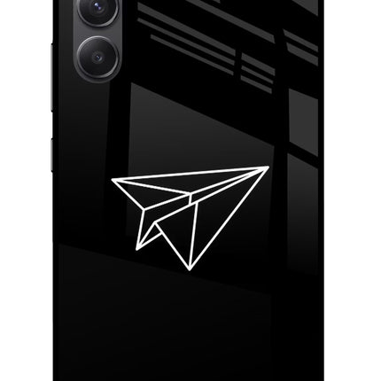 Paper Plane White Samsung A34 5G Glass Case