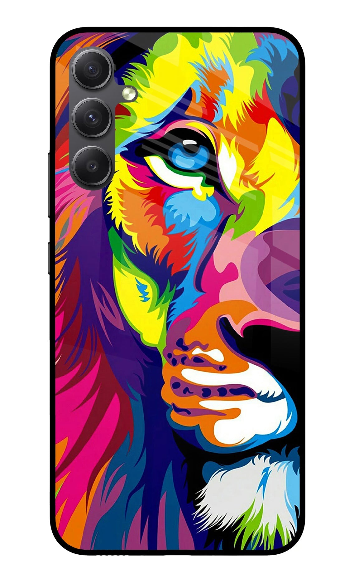 Lion Half Face Samsung A34 5G Back Cover