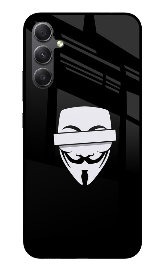 Anonymous Face Samsung A34 5G Glass Case