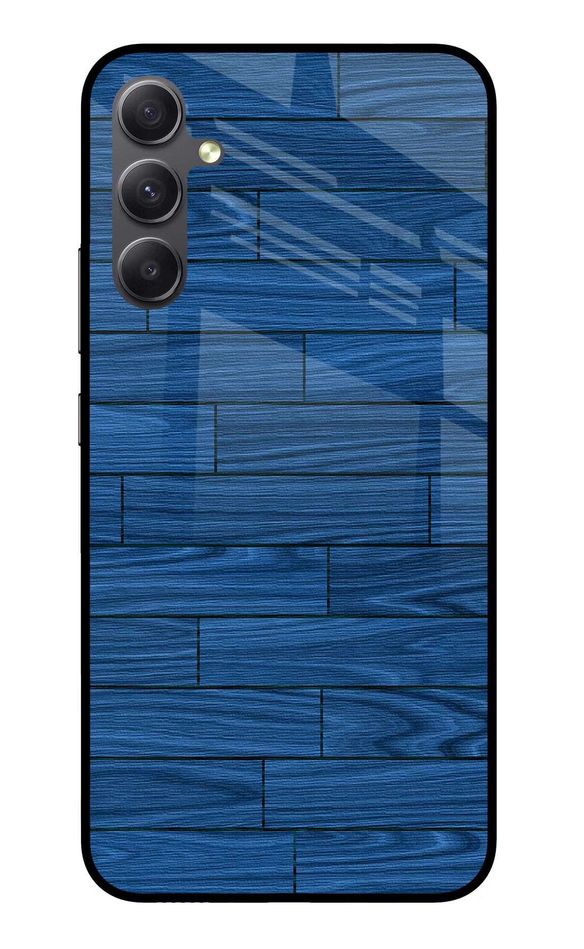 Wooden Texture Samsung A34 5G Glass Case Back Cover by Casekaro