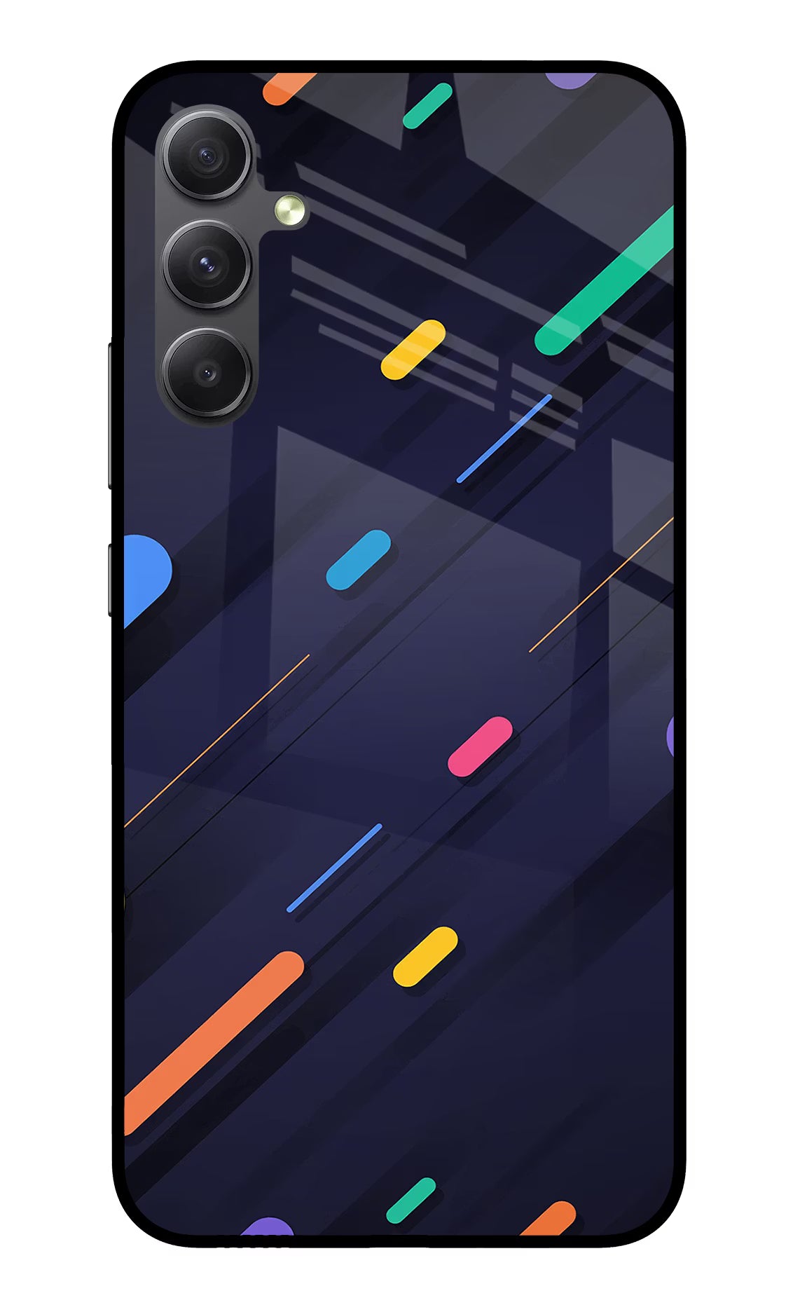 Abstract Design Samsung A34 5G Glass Case Back Cover by Casekaro