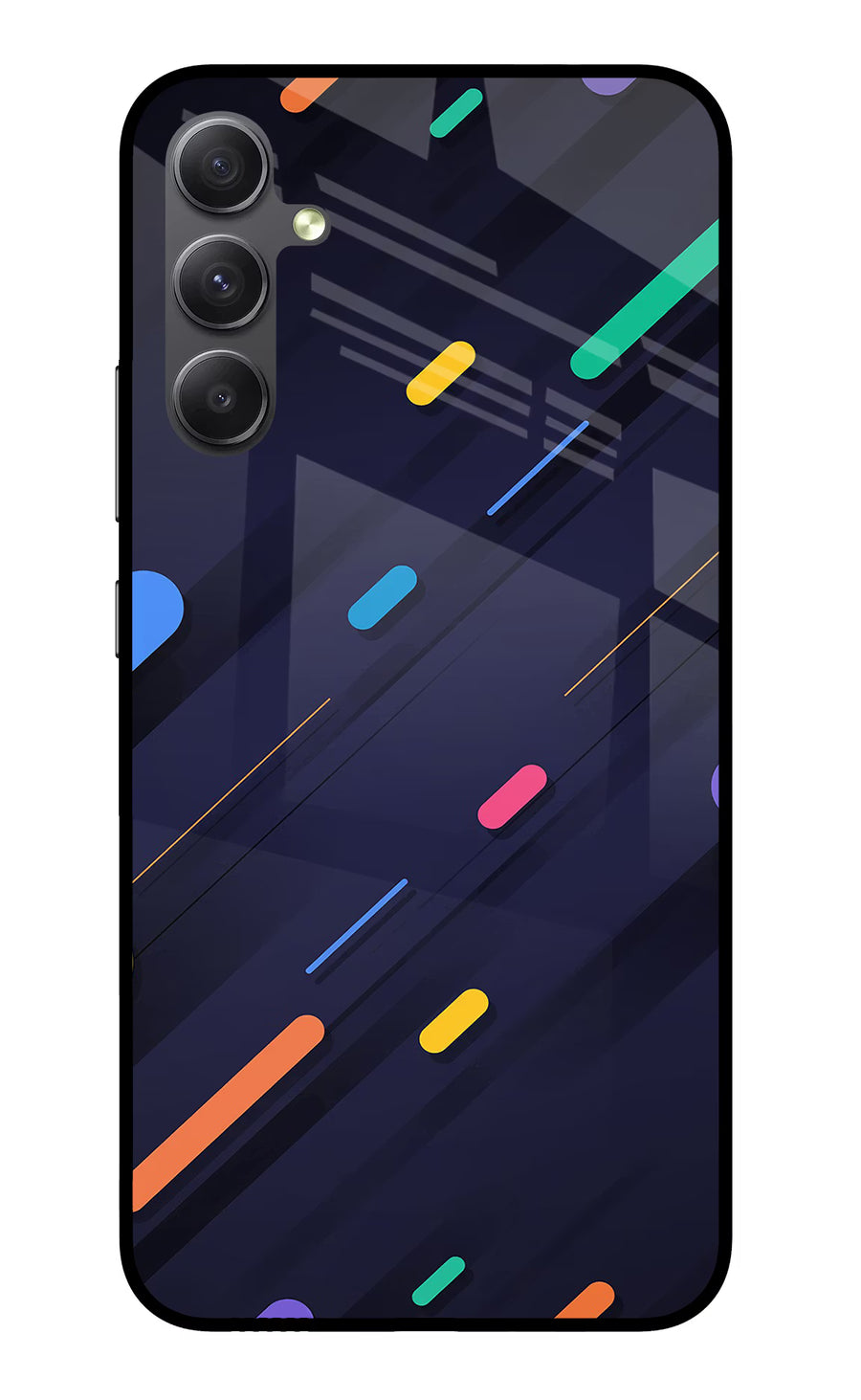 Abstract Design Samsung A34 5G Back Cover, Glass case