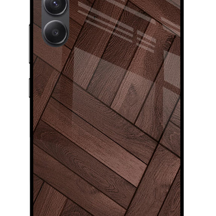 Wooden Texture Design Samsung A34 5G Glass Case