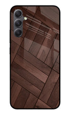 Wooden Texture Design Samsung A34 5G Glass Case
