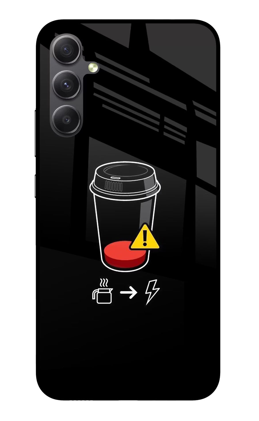 Coffee Samsung A34 5G Back Cover, Glass case