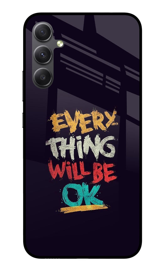 Everything Will Be Ok Samsung A34 5G Glass Case