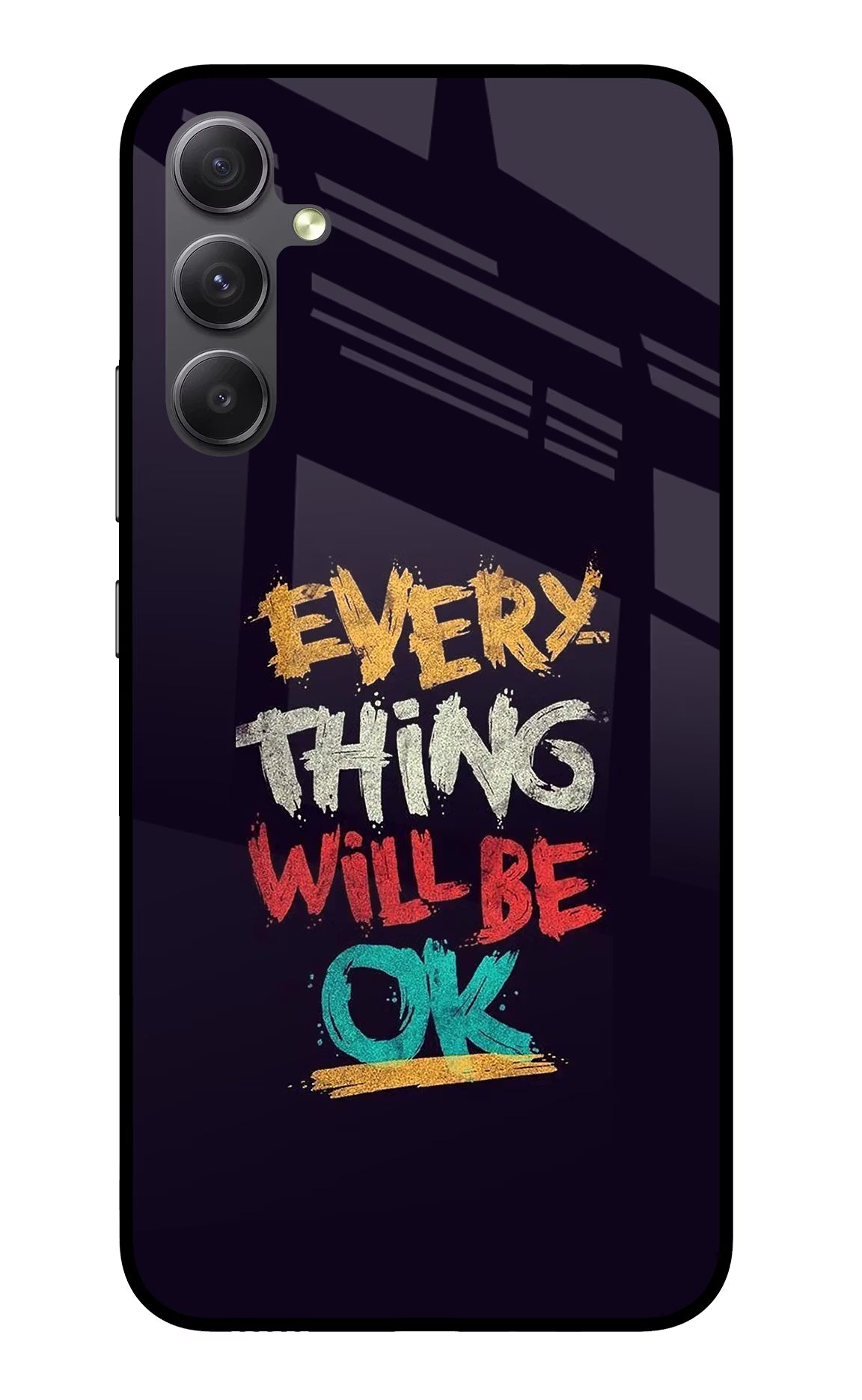 Everything Will Be Ok Samsung A34 5G Glass Case Back Cover by Casekaro