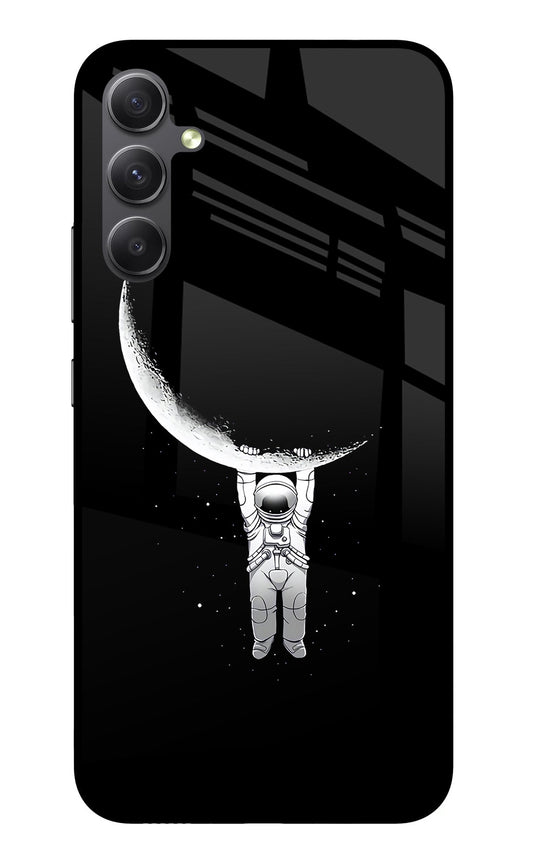 Moon Space Samsung A34 5G Glass Case