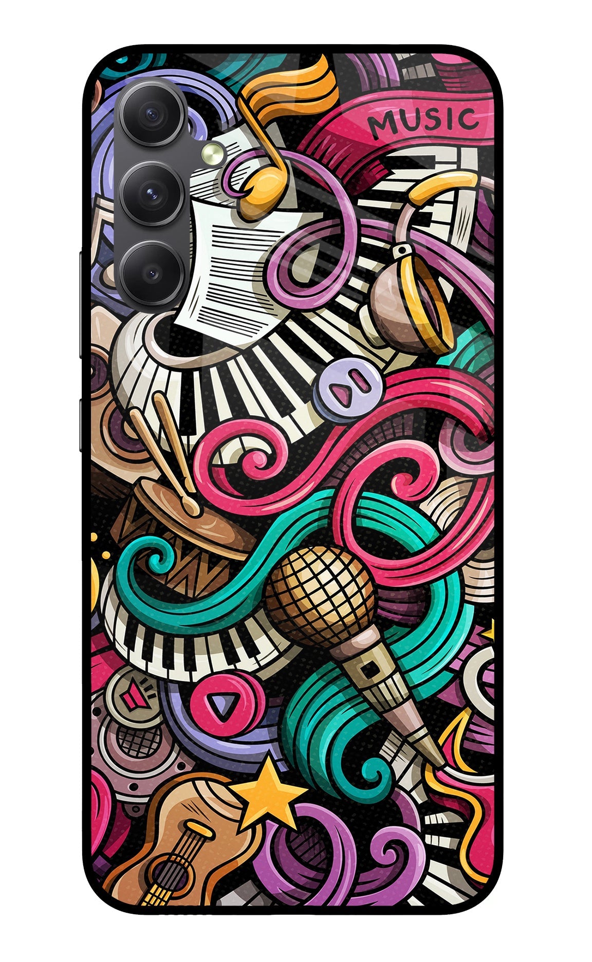 Music Abstract Samsung A34 5G Back Cover