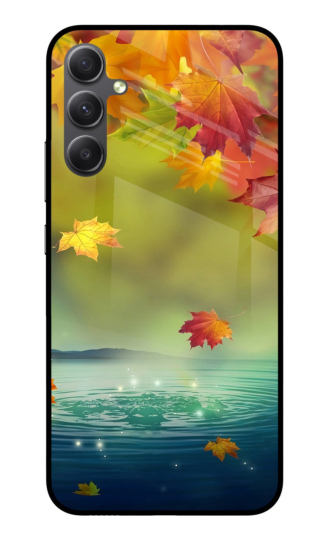 Flowers Samsung A34 5G Glass Case