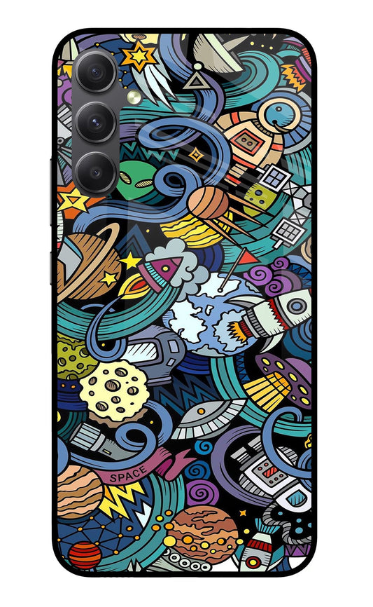 Space Abstract Samsung A34 5G Glass Case