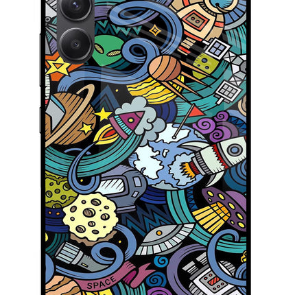 Space Abstract Samsung A34 5G Glass Case