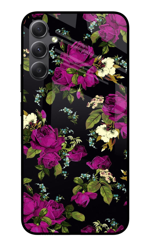 Flowers Samsung A34 5G Glass Case