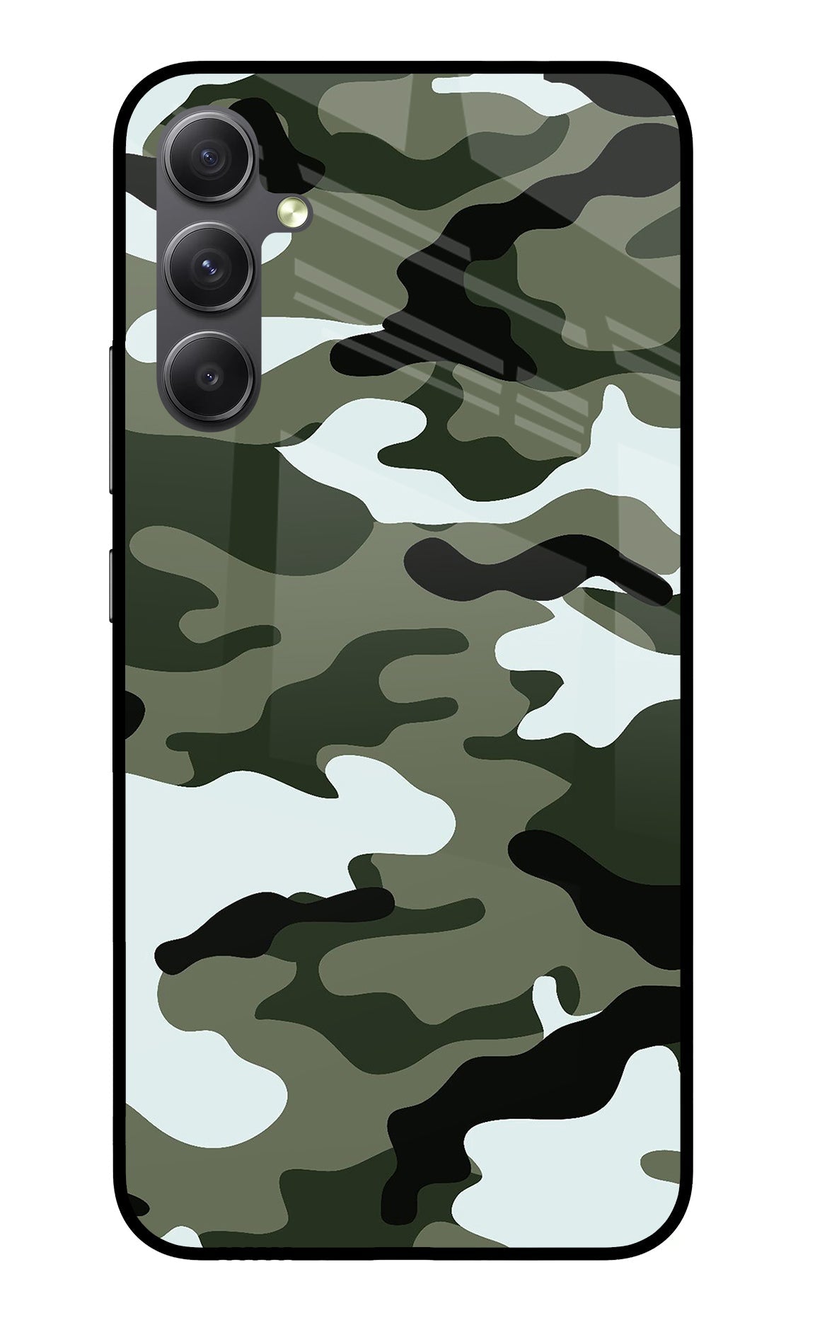 Camouflage Samsung A34 5G Glass Case
